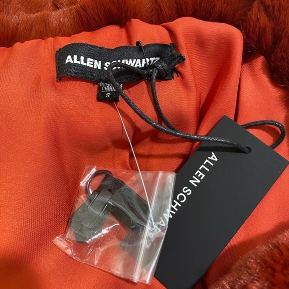 Allen Schwartz Greta Faux Fur Coat Red Size Small NWT - Picture 11 of 16